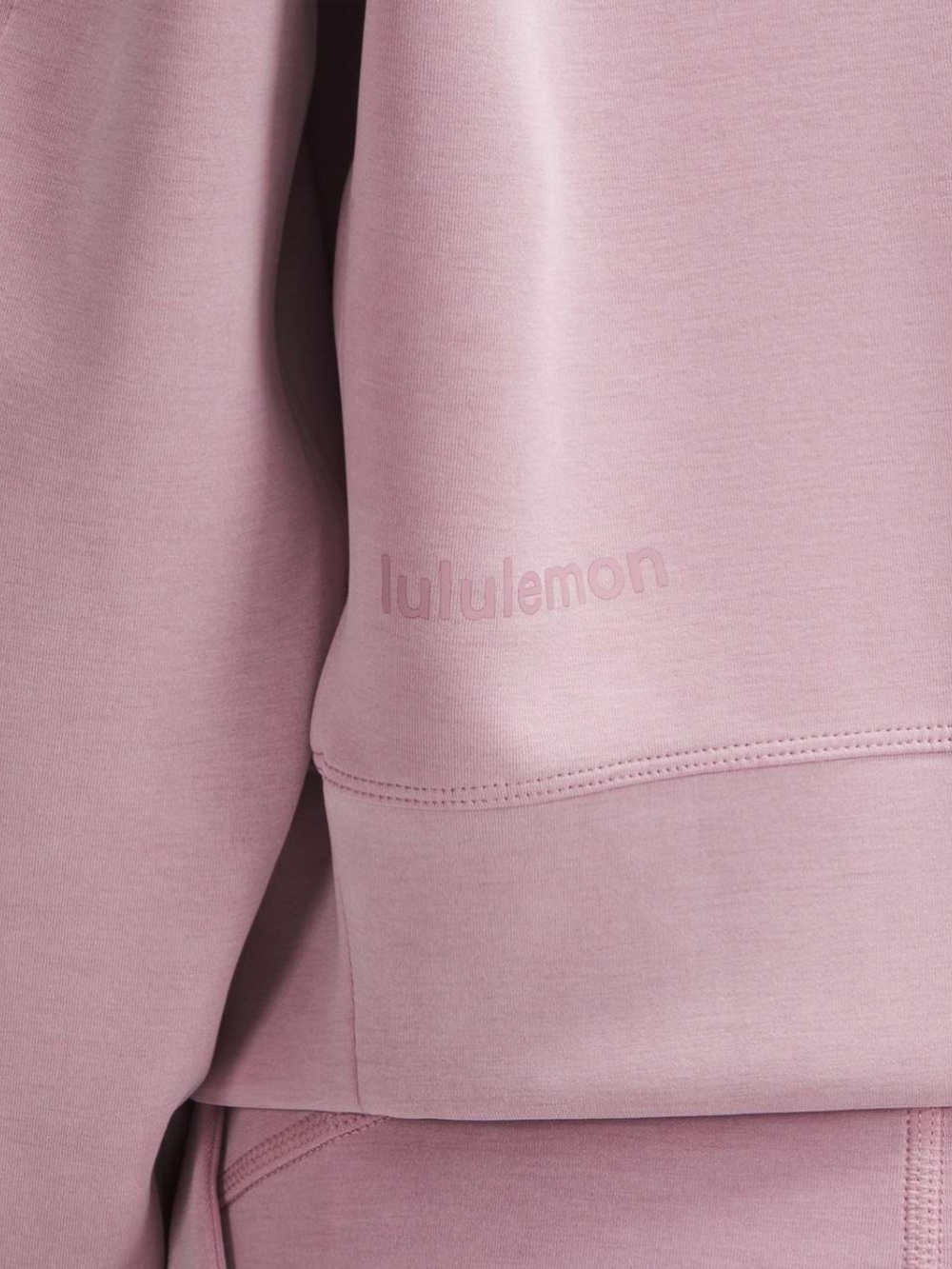 Lululemon Softstreme Perfectly Oversized Cropped Crew in Pink - Size 4 - Picture 4 of 8